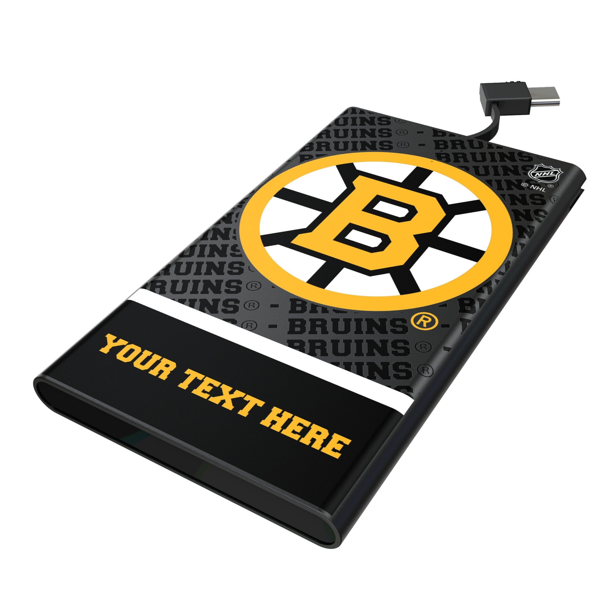 Keyscaper Boston Bruins Personalized EndZone Plus 5000mAh Flat Powerbank