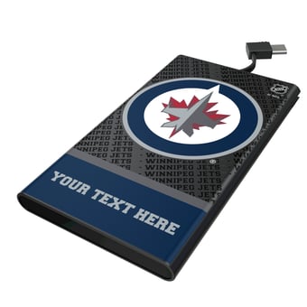 Keyscaper Winnipeg Jets Personalized EndZone Plus 5000mAh Flat Powerbank