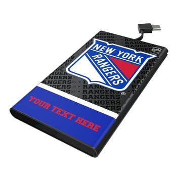 Keyscaper New York Rangers Personalized EndZone Plus 5000mAh Flat Powerbank
