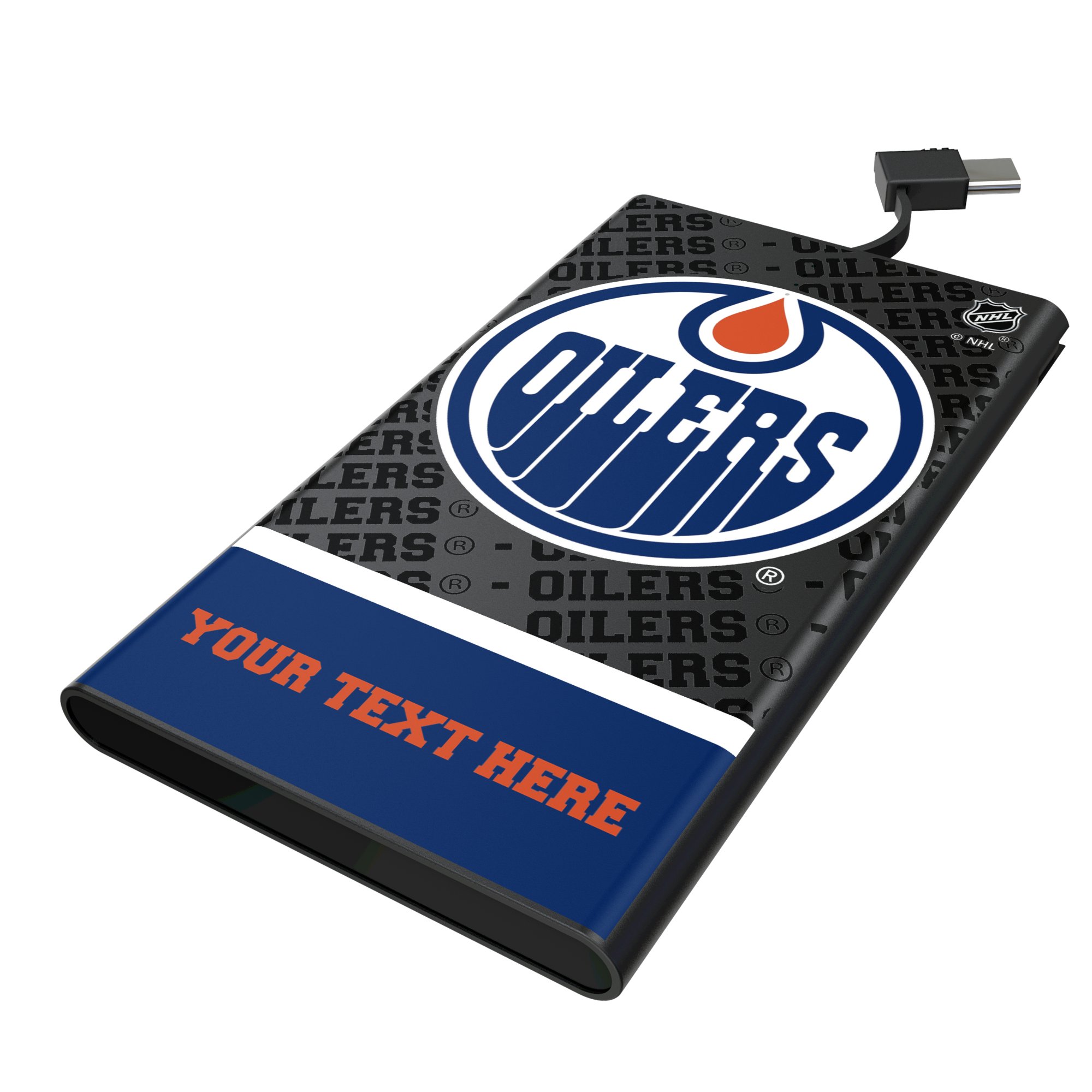 Keyscaper Edmonton Oilers Personalized EndZone Plus 5000mAh Flat Powerbank
