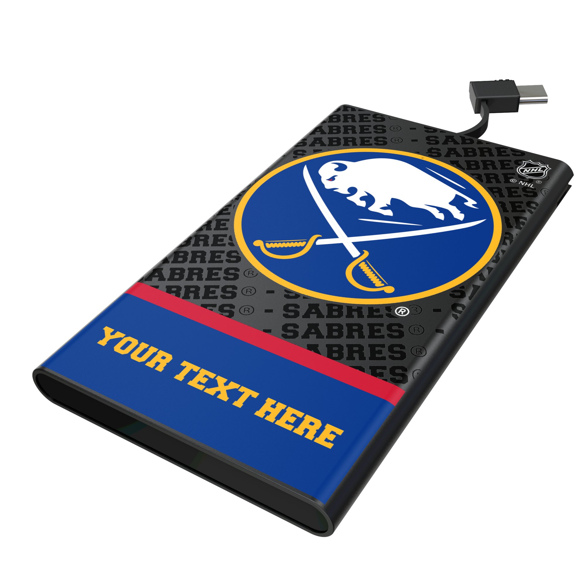Keyscaper Buffalo Sabres Personalized EndZone Plus 5000mAh Flat Powerbank