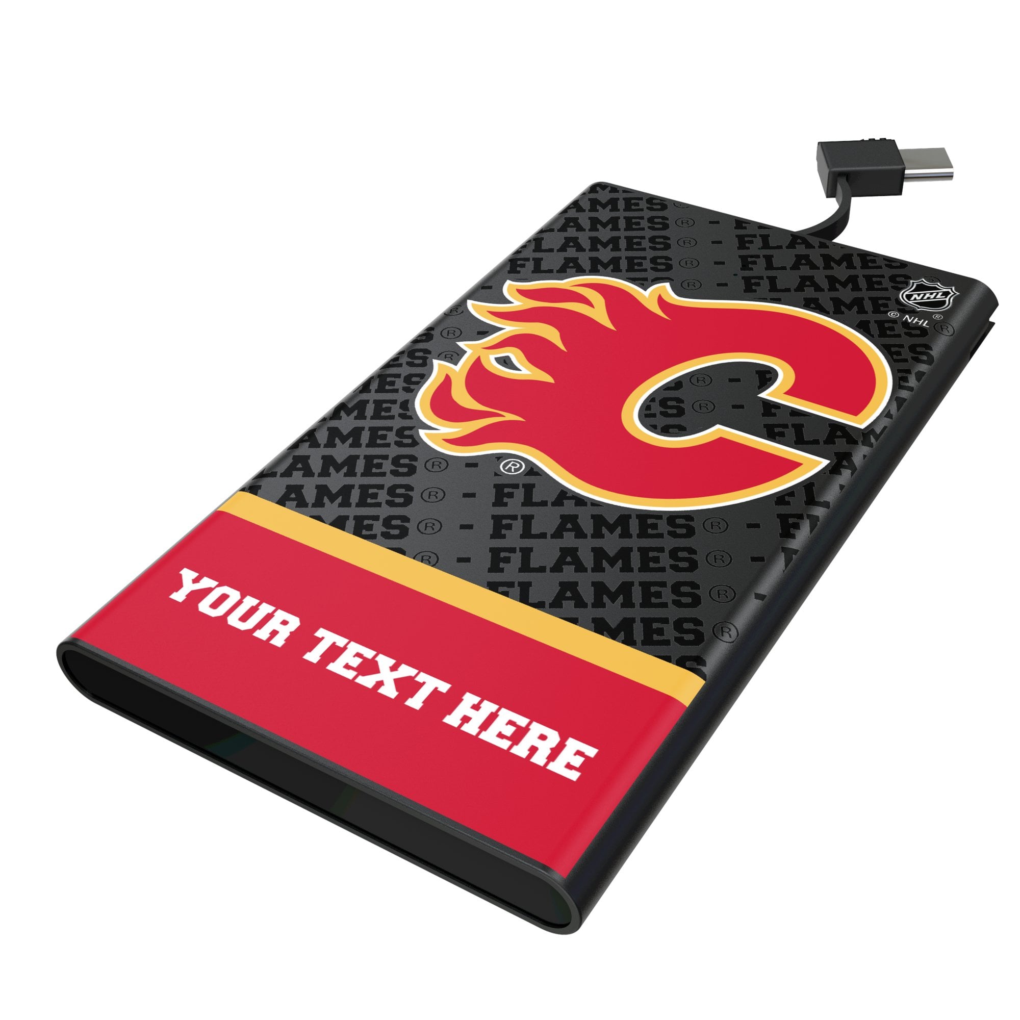 Keyscaper Calgary Flames Personalized EndZone Plus 5000mAh Flat Powerbank