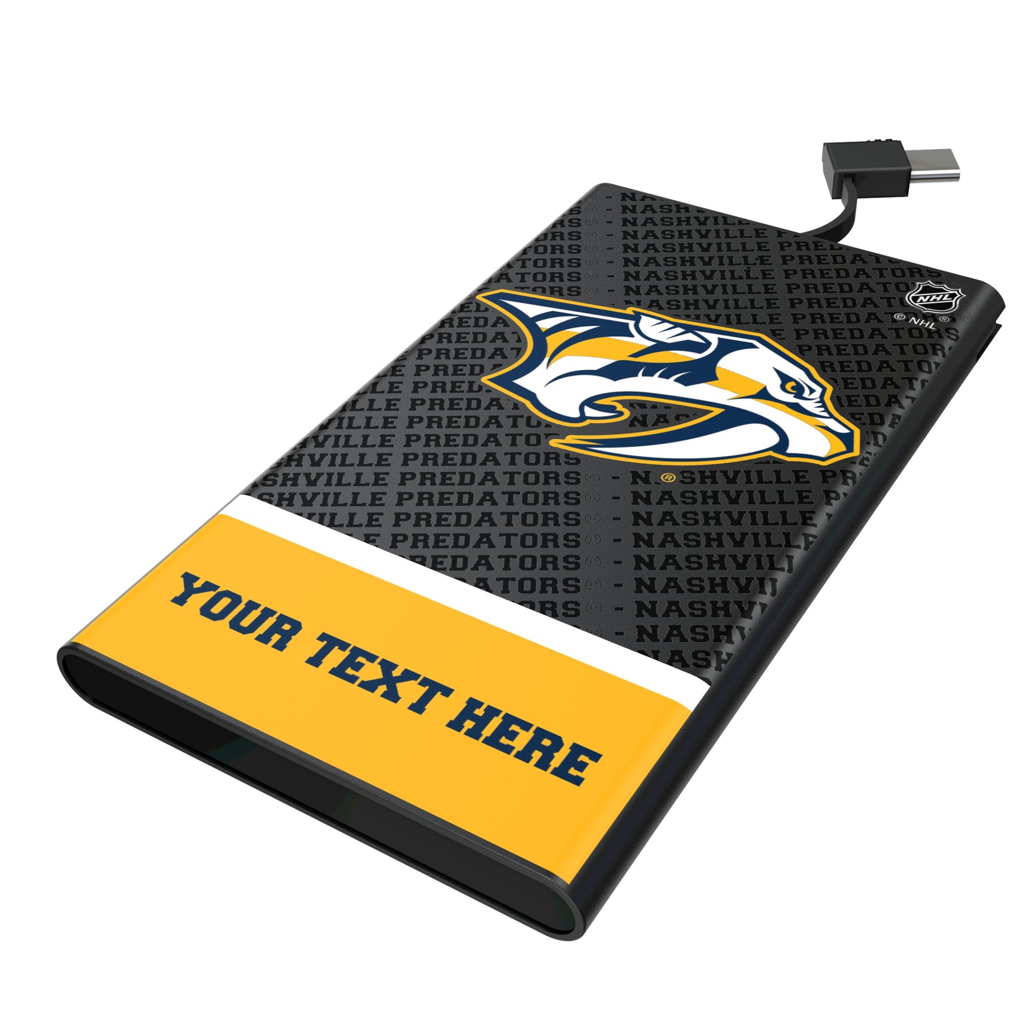 Keyscaper Nashville Predators Personalized EndZone Plus 5000mAh Flat Powerbank