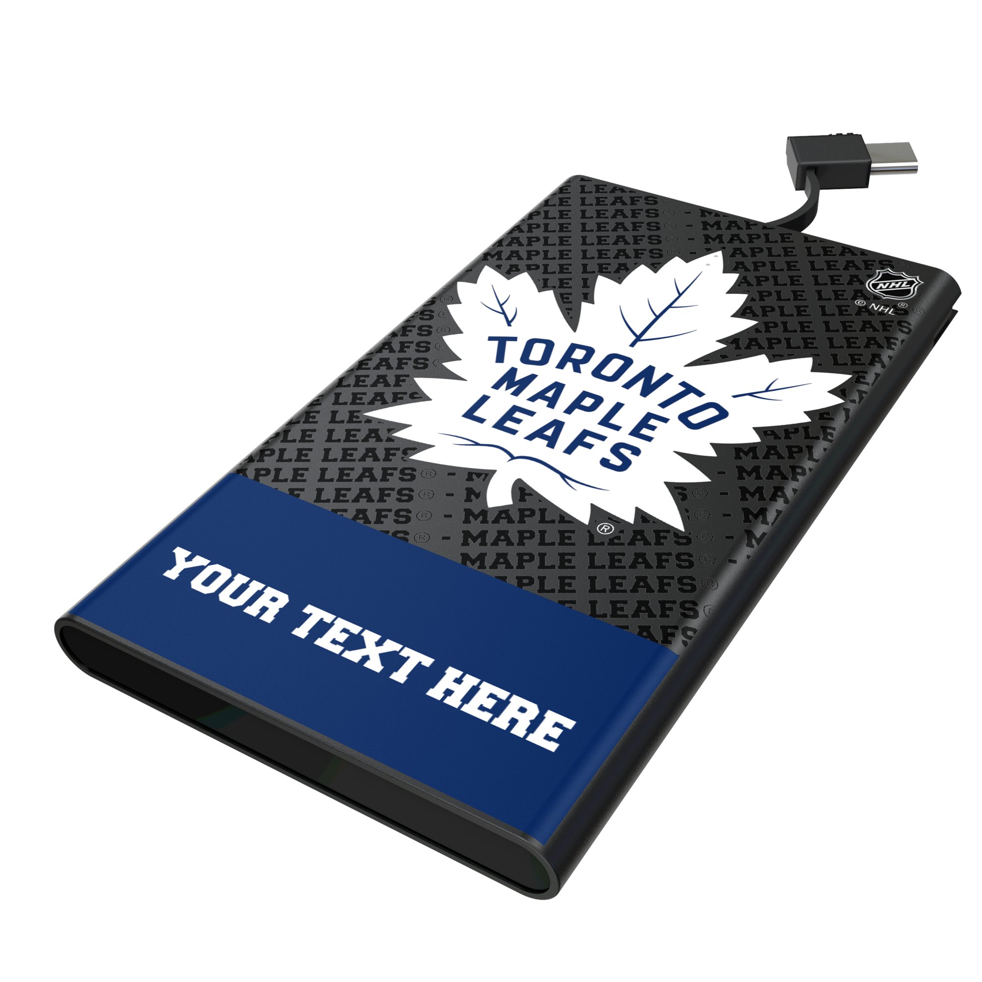 Keyscaper Toronto Maple Leafs Personalized EndZone Plus 5000mAh Flat Powerbank