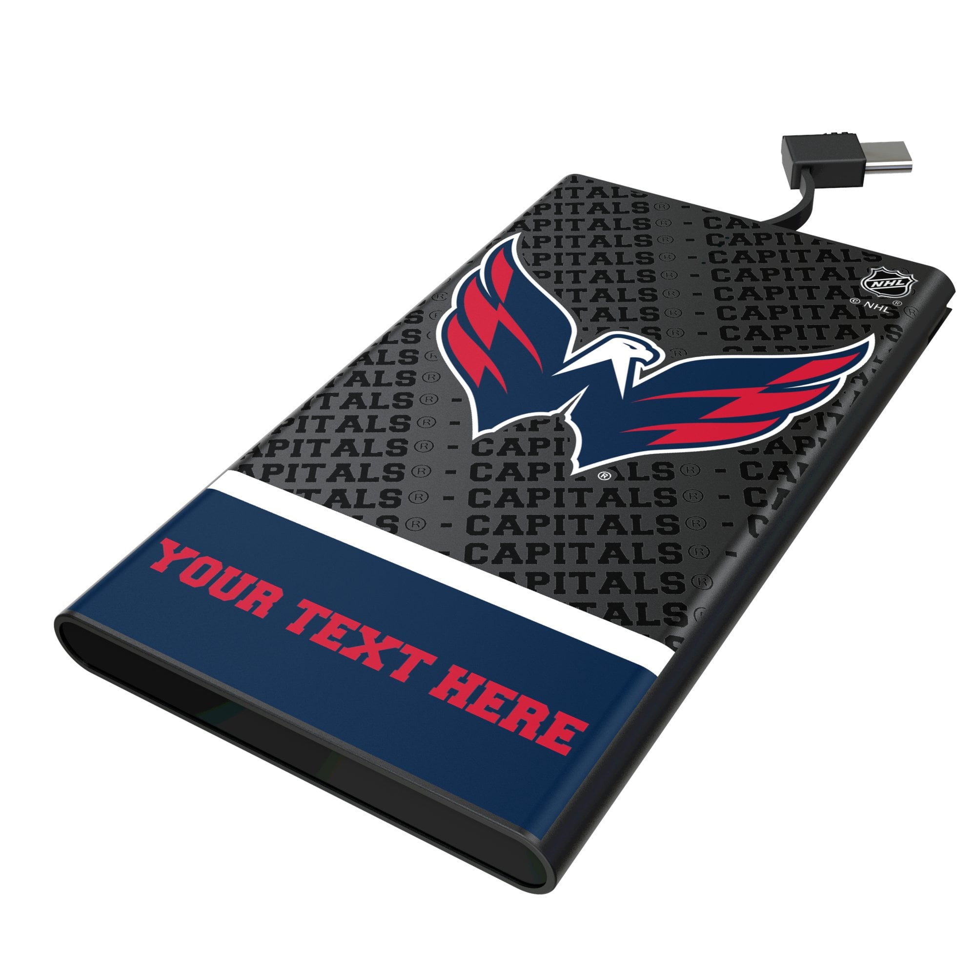 Keyscaper Washington Capitals Personalized EndZone Plus 5000mAh Flat Powerbank