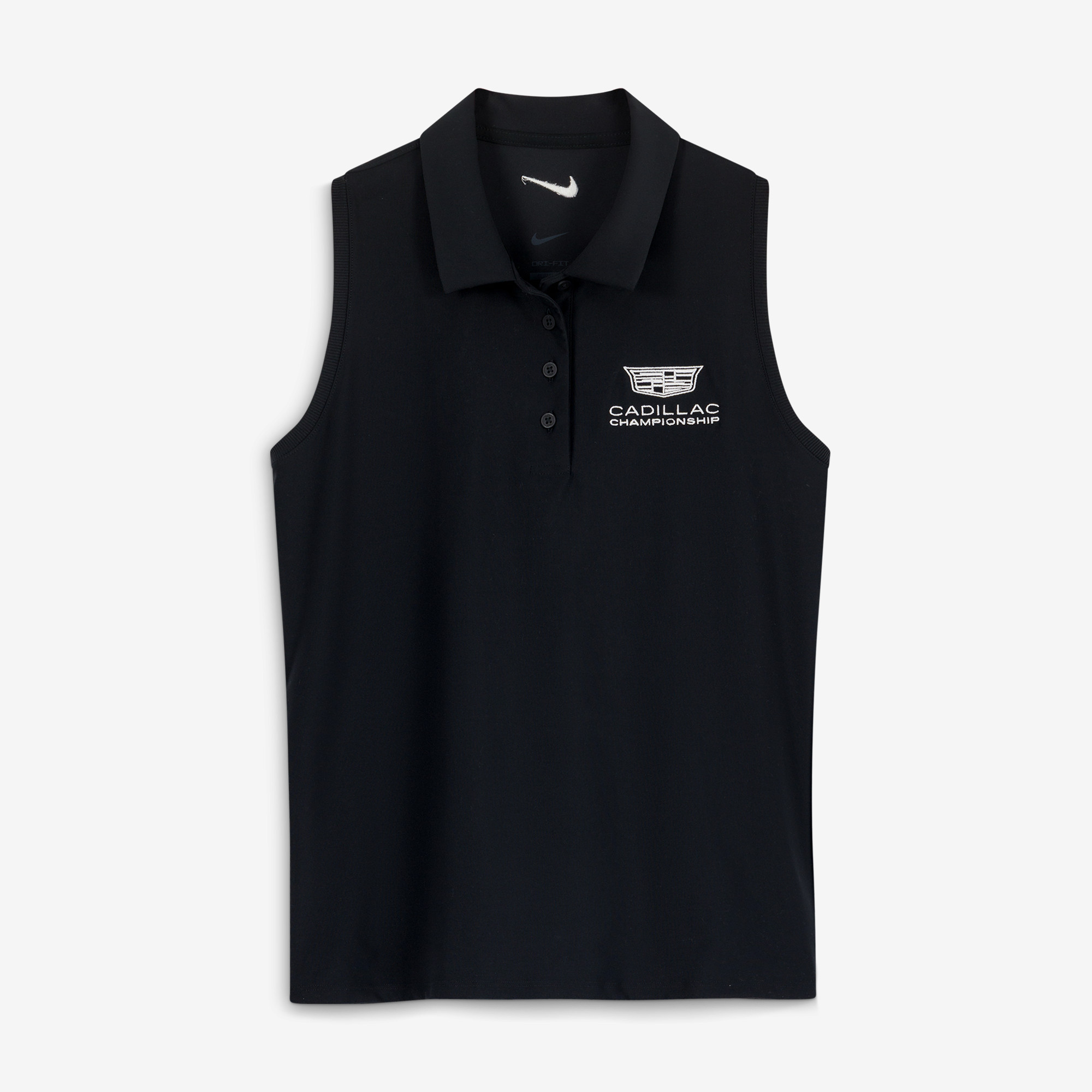 Women’s Nike Black Cadillac Championship Dri-FIT Victory Sleeveless Polo Women’s Nike Black Cadillac Championship Dri-FIT Victory Sleeveless Polo