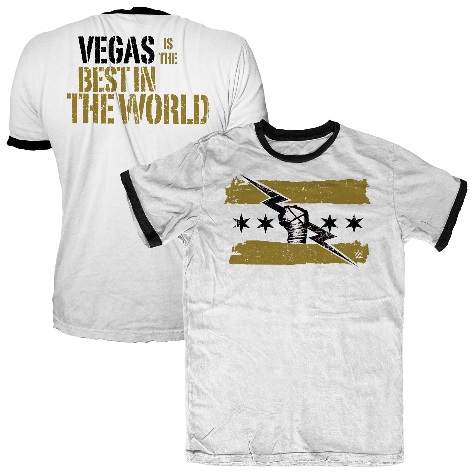 Men's  White CM Punk Best in the World Las Vegas Ringer T-Shirt