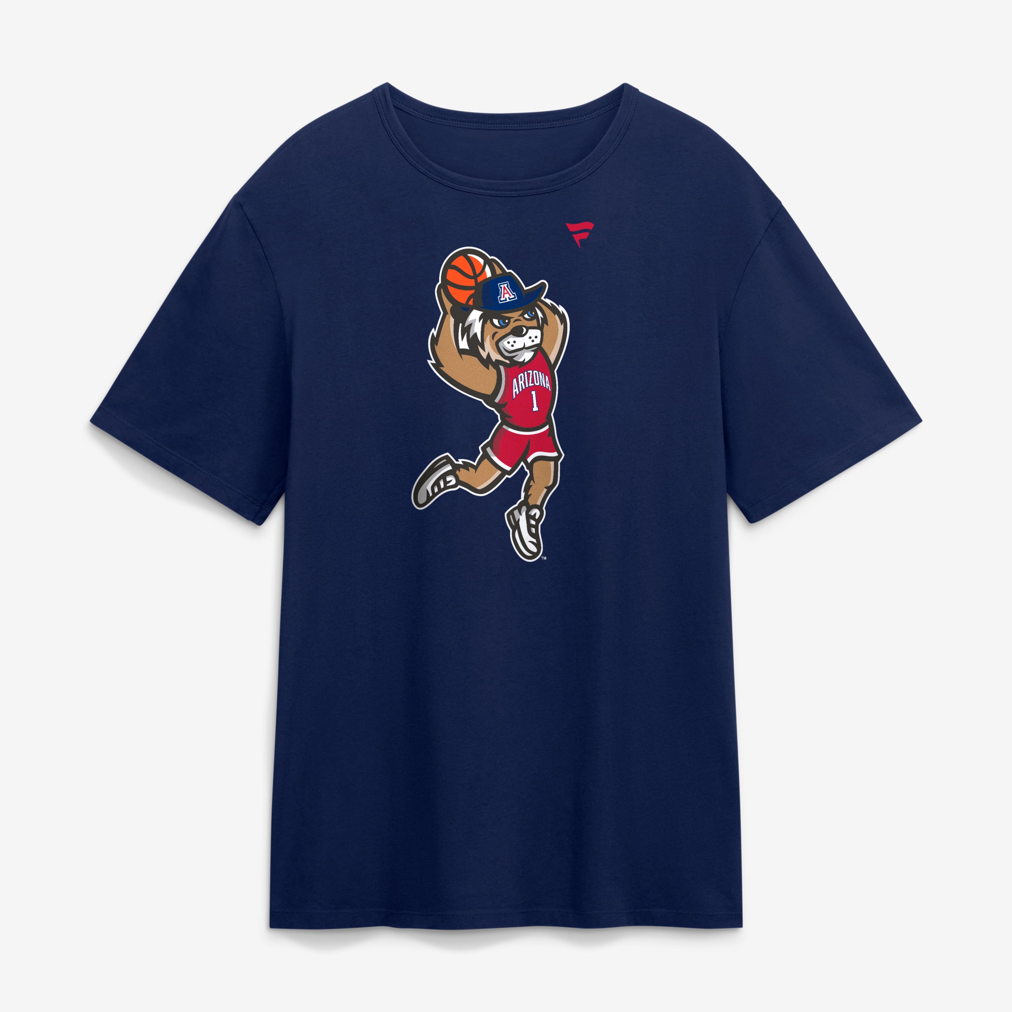 Men's Navy Arizona Wildcats Dunking Wilbur T-Shirt