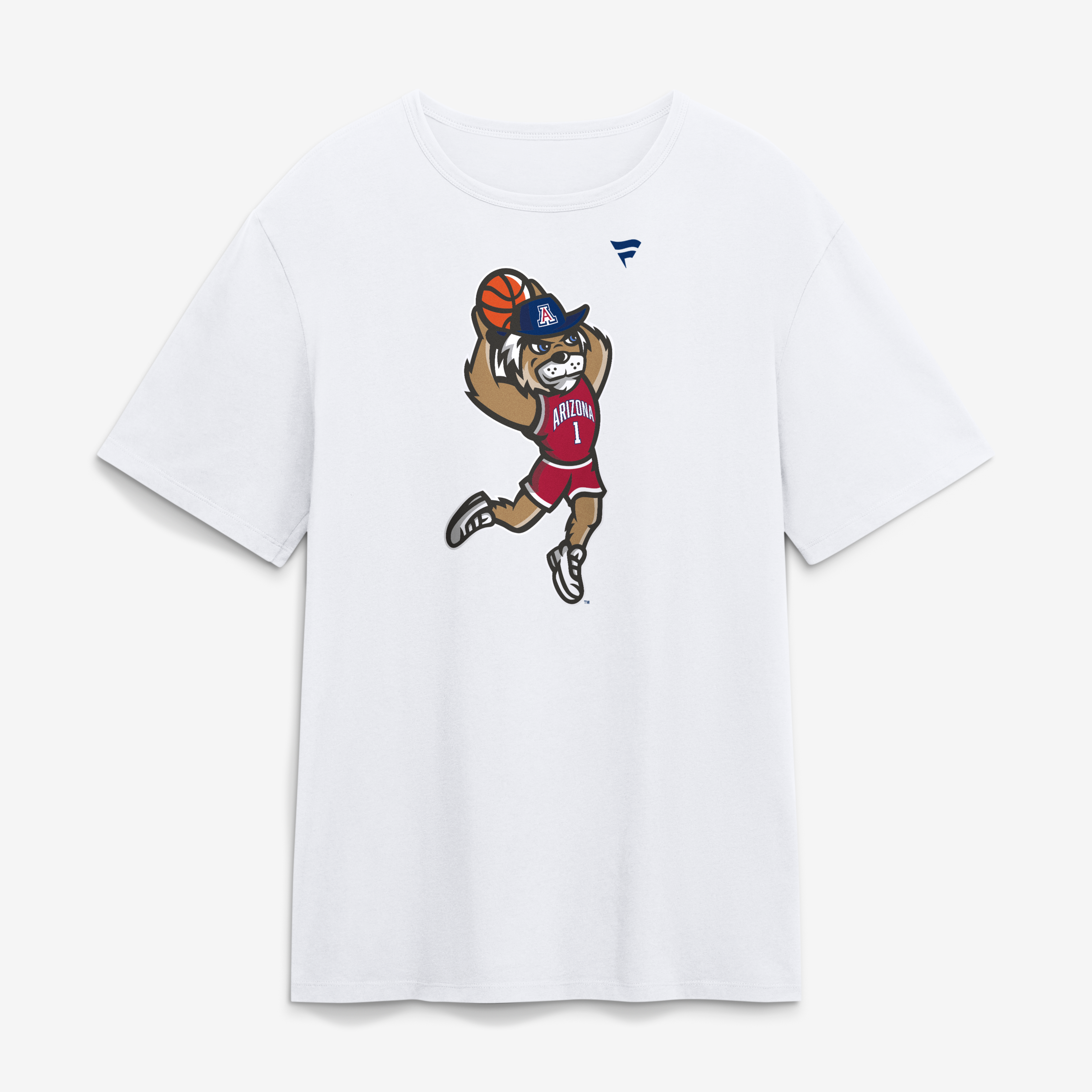 Men's White Arizona Wildcats Dunking Wilbur T-Shirt