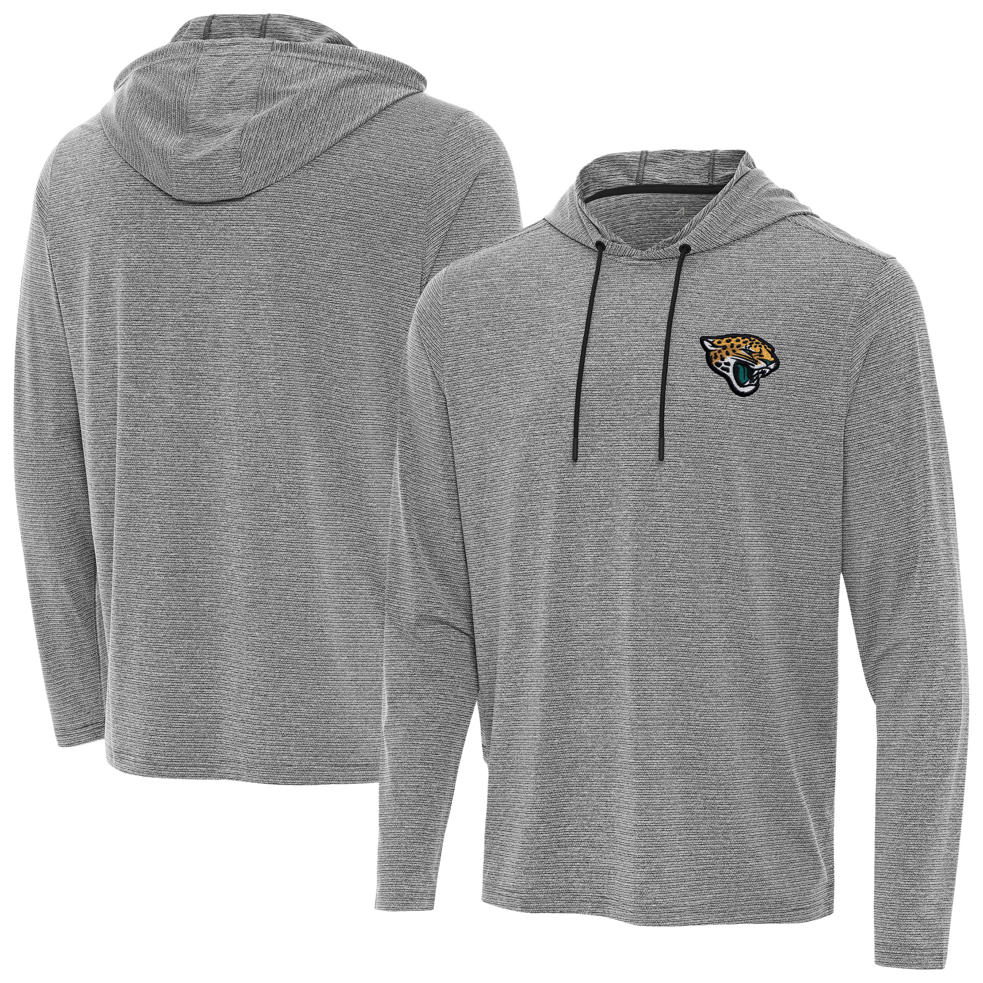 Men's Antigua Heather Black Jacksonville Jaguars Changeover Hoodie