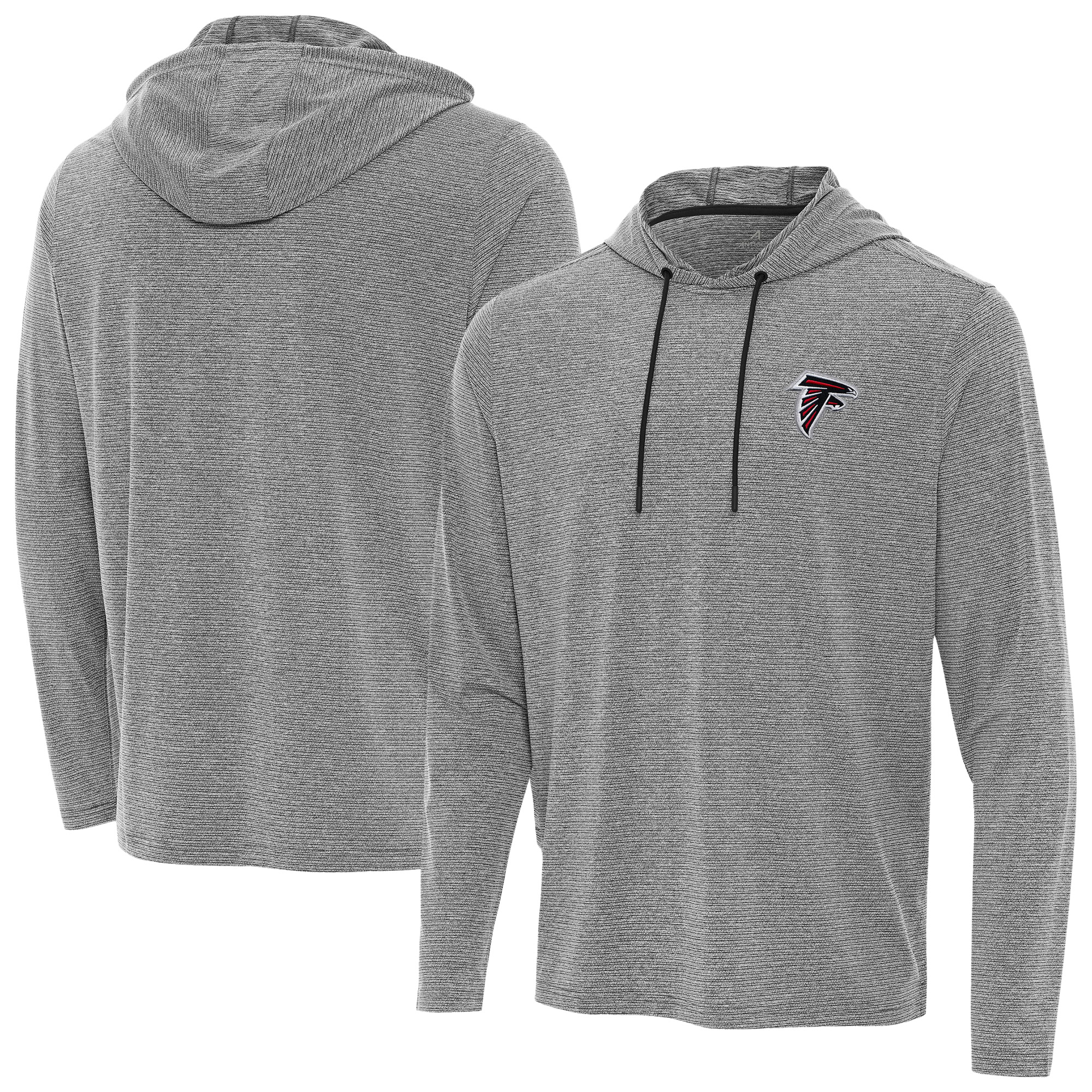 Men's Antigua Heather Black Atlanta Falcons Changeover Hoodie