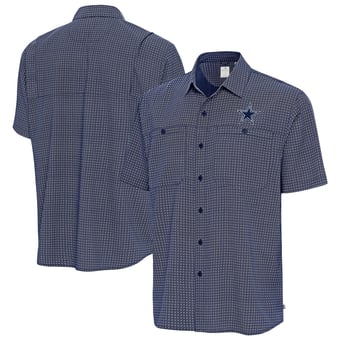 Men's Antigua Navy Dallas Cowboys Mosaic Button-Up Shirt