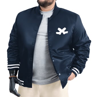 Men's G-III Sports by Carl Banks Navy Chicago White Sox Cooperstown Adaptive Satin Full-Snap Varsity Jacket