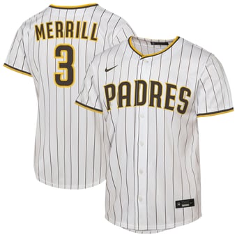 Youth Nike Jackson Merrill White San Diego Padres Home Replica Jersey