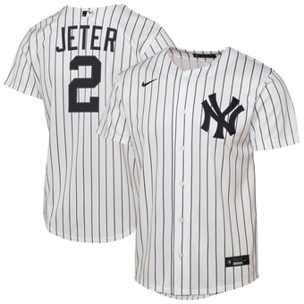 Youth Nike Derek Jeter White New York Yankees Home Replica Jersey