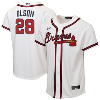Youth Nike Matt Olson White Atlanta Braves Home Replica Jersey