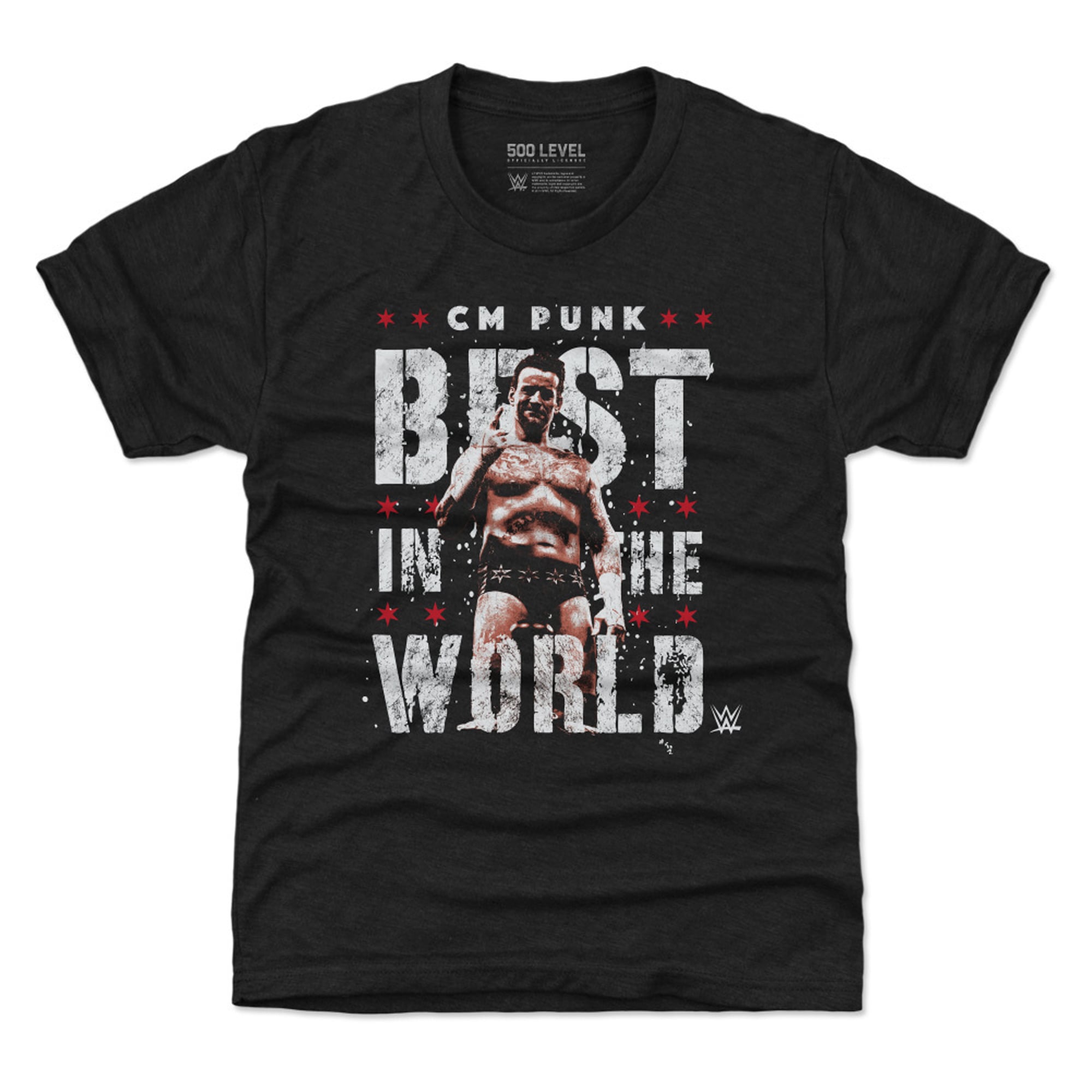 Youth 500 Level Black CM Punk T-Shirt