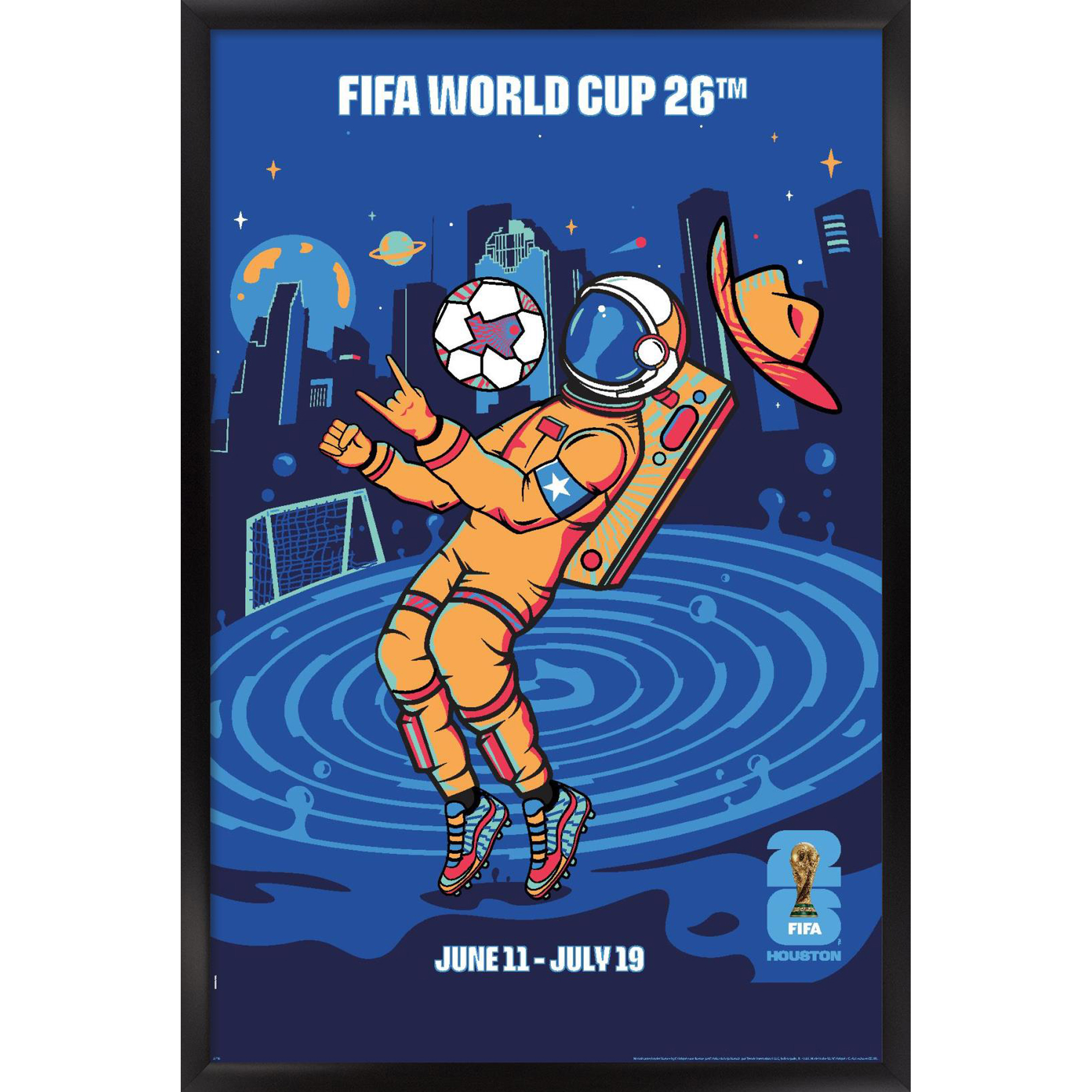 FIFA World Cup 2026 Houston 22.375" x 34" Framed Poster