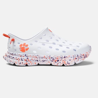 Unisex Kane Footwear  White Clemson Tigers Speckle Shoe