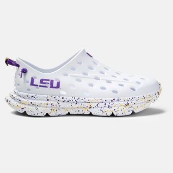 Unisex Kane Footwear  White LSU Tigers Speckle Shoe