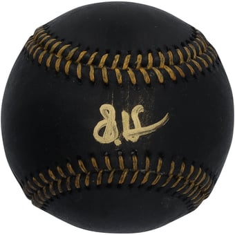 Steven Kwan Cleveland Guardians Autographed Black Leather Baseball