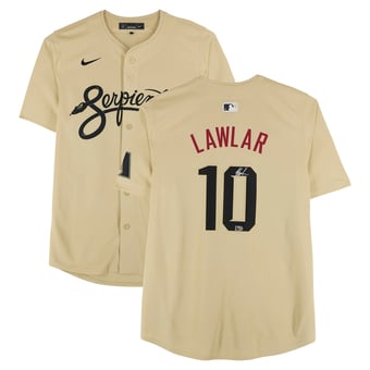 Jordan Lawlar Arizona Diamondbacks Autographed Sand Nike City Connect Replica Jersey