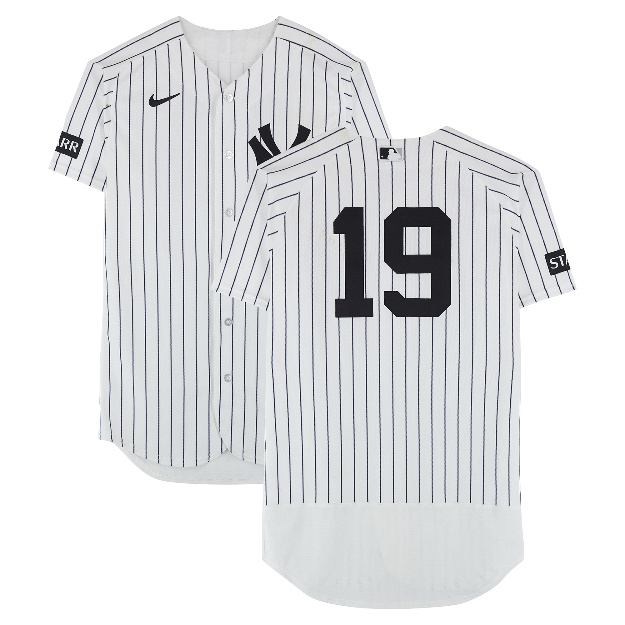 Ryan McMahon New York Yankees Game-Used #19 White Pinstripe Jersey vs. Miami Marlins on April 3, 2026