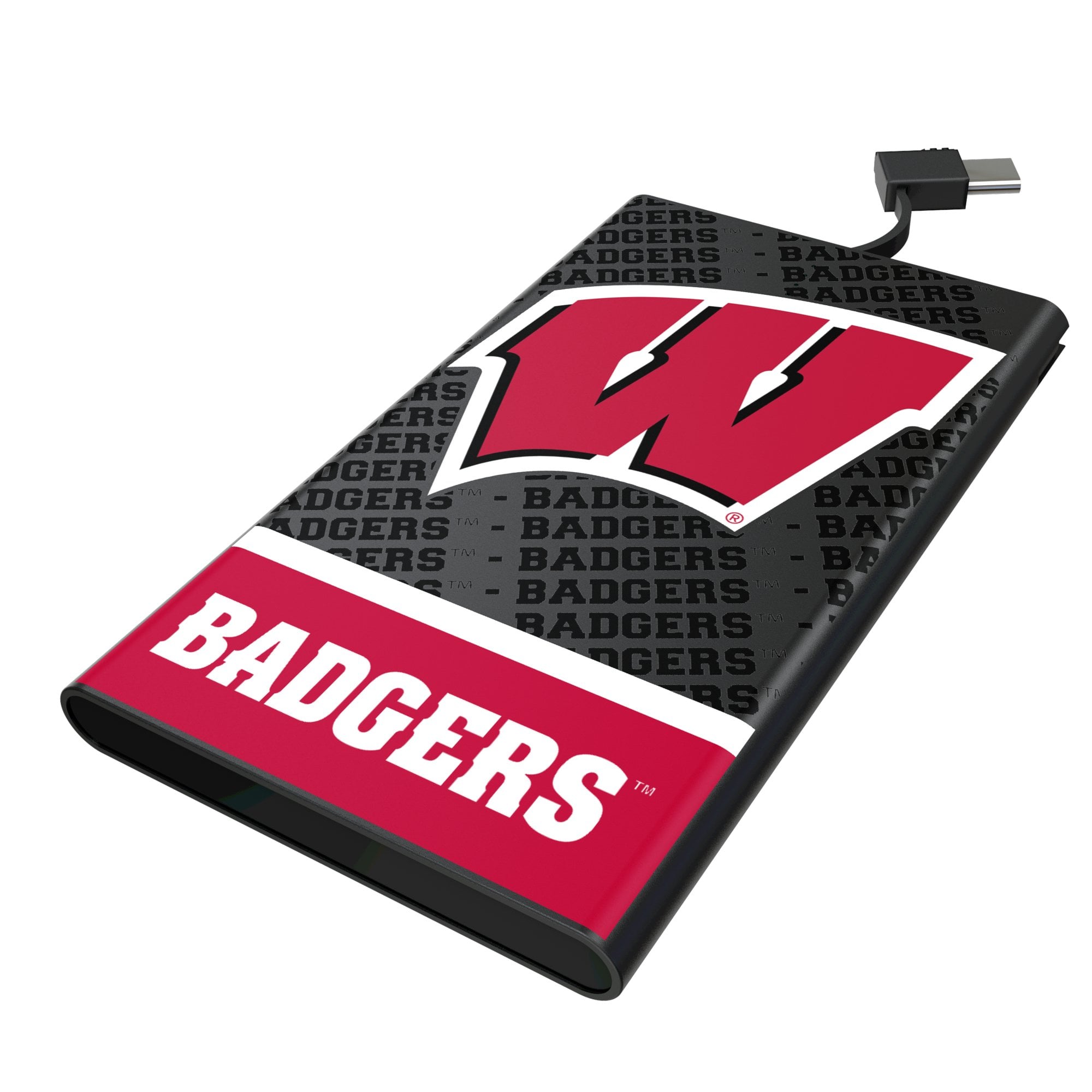 Keyscaper Wisconsin Badgers Endzone Plus 5000mAh Flat Powerbank