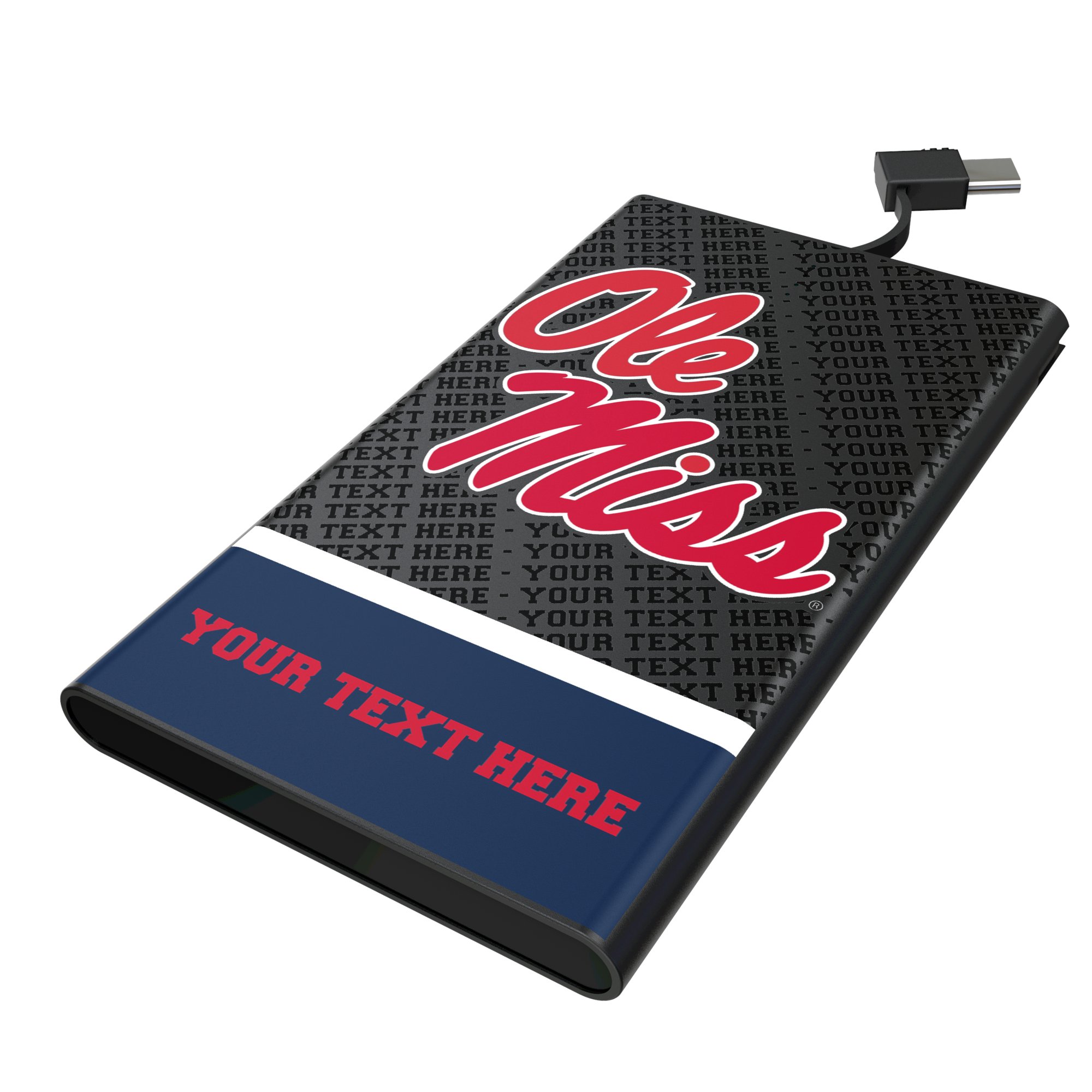 Keyscaper Ole Miss Rebels Personalized Endzone Plus 5000mAh Flat Powerbank