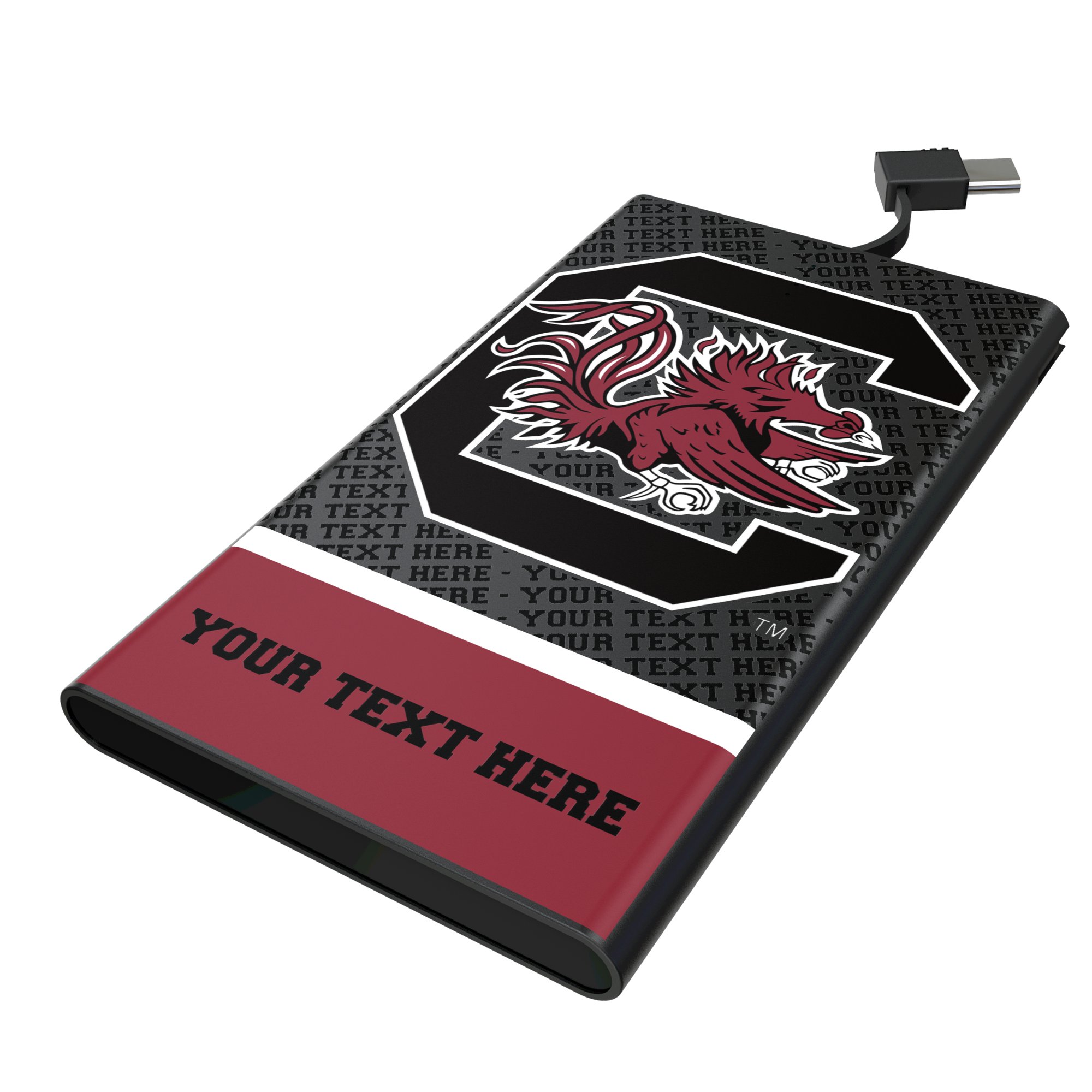 Keyscaper South Carolina Gamecocks Personalized Endzone Plus 5000mAh Flat Powerbank