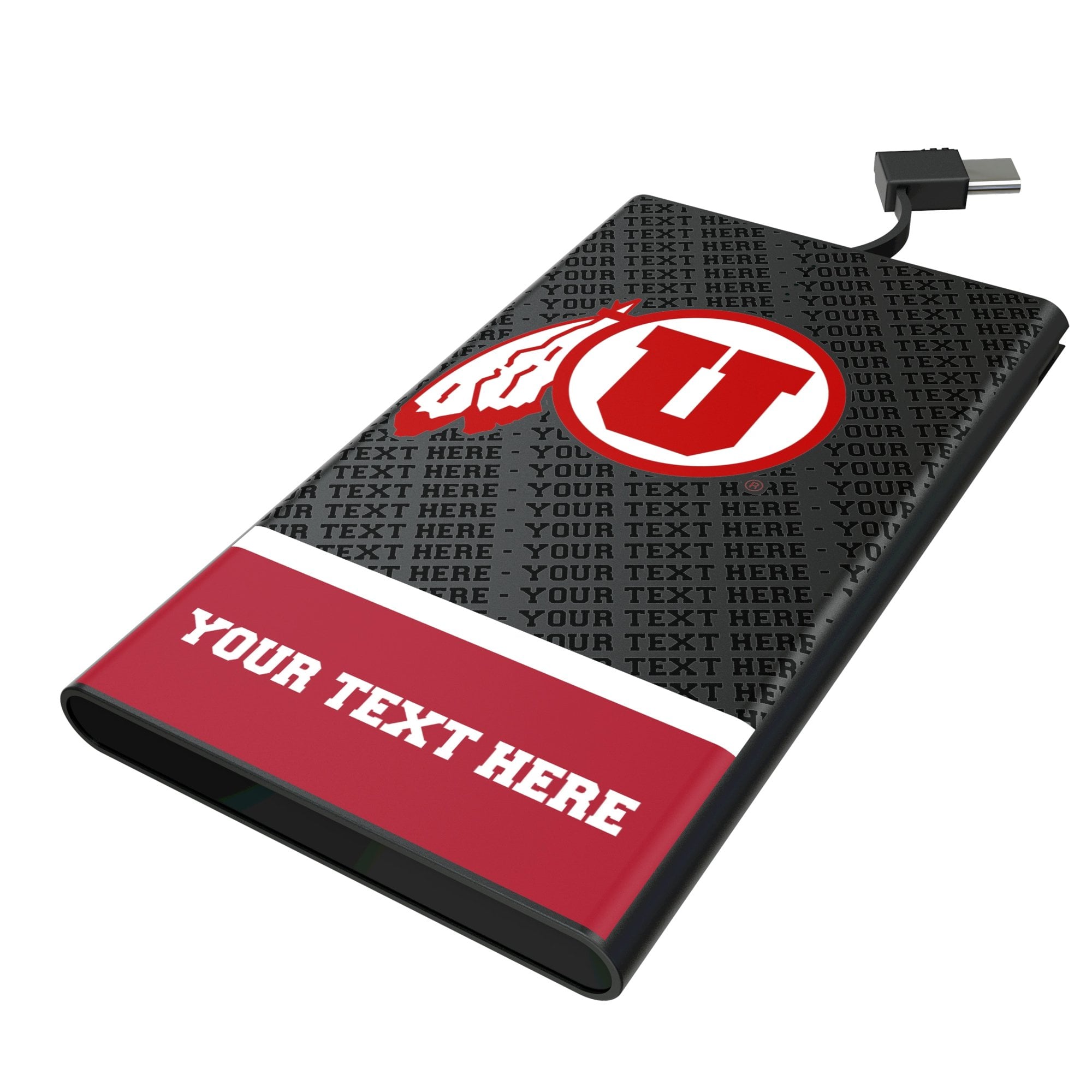 Keyscaper Utah Utes Personalized Endzone Plus 5000mAh Flat Powerbank