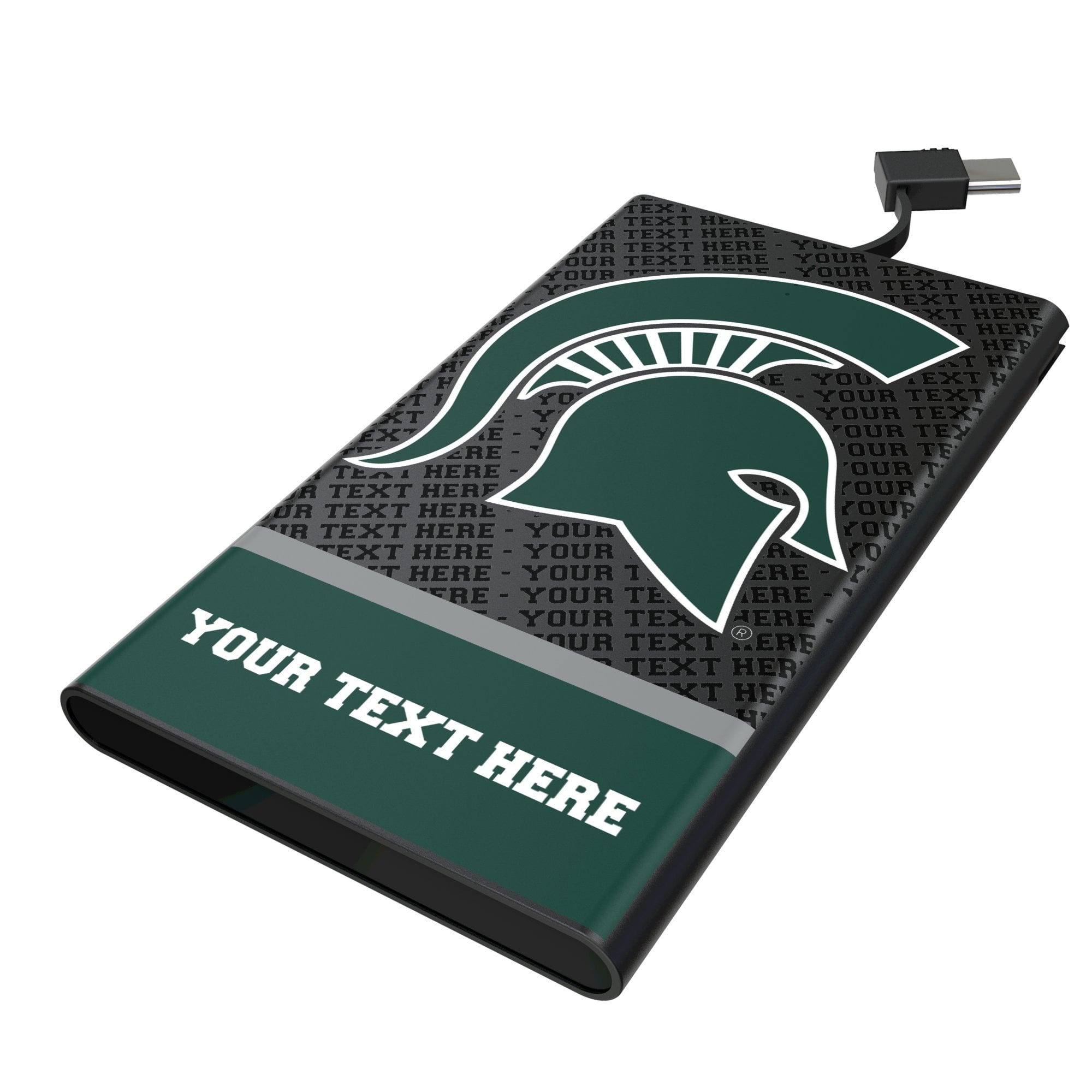 Keyscaper Michigan State Spartans Personalized Endzone Plus 5000mAh Flat Powerbank