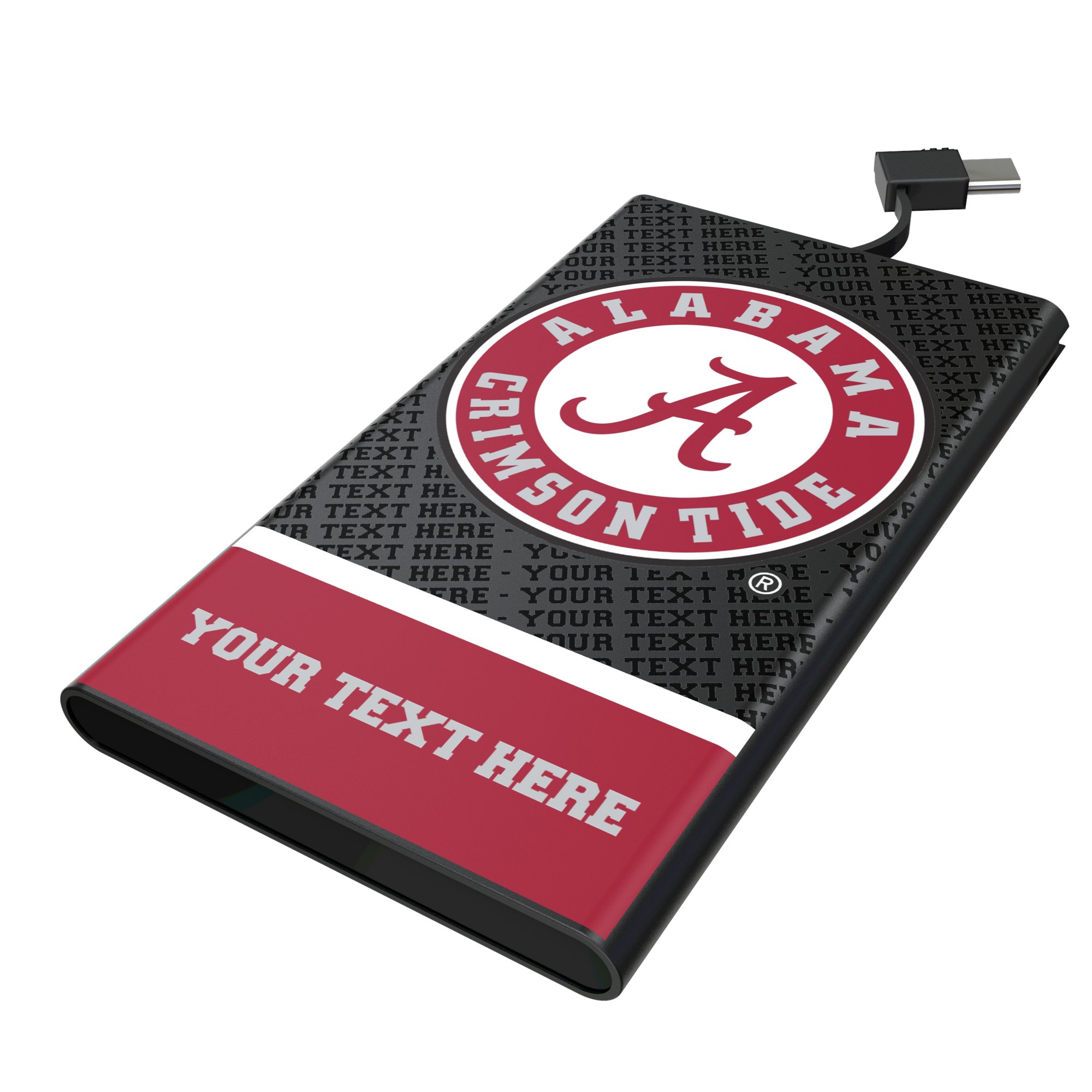 Keyscaper Alabama Crimson Tide Personalized Endzone Plus 5000mAh Flat Powerbank