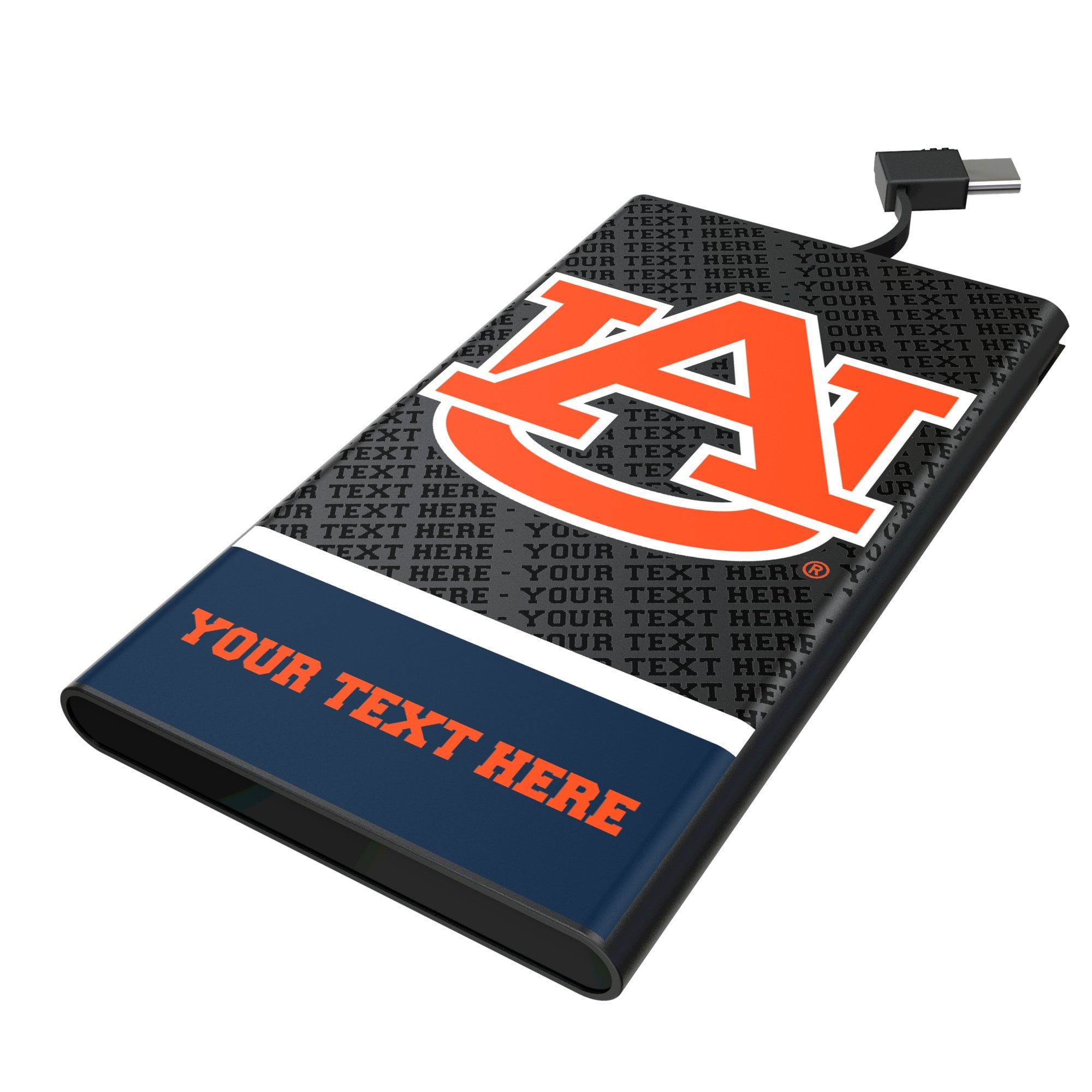 Keyscaper Auburn Tigers Personalized Endzone Plus 5000mAh Flat Powerbank