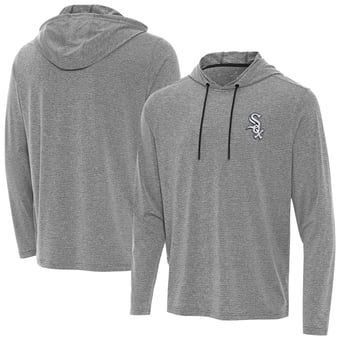 Men's Antigua Heather Black Chicago White Sox Changeover Hoodie