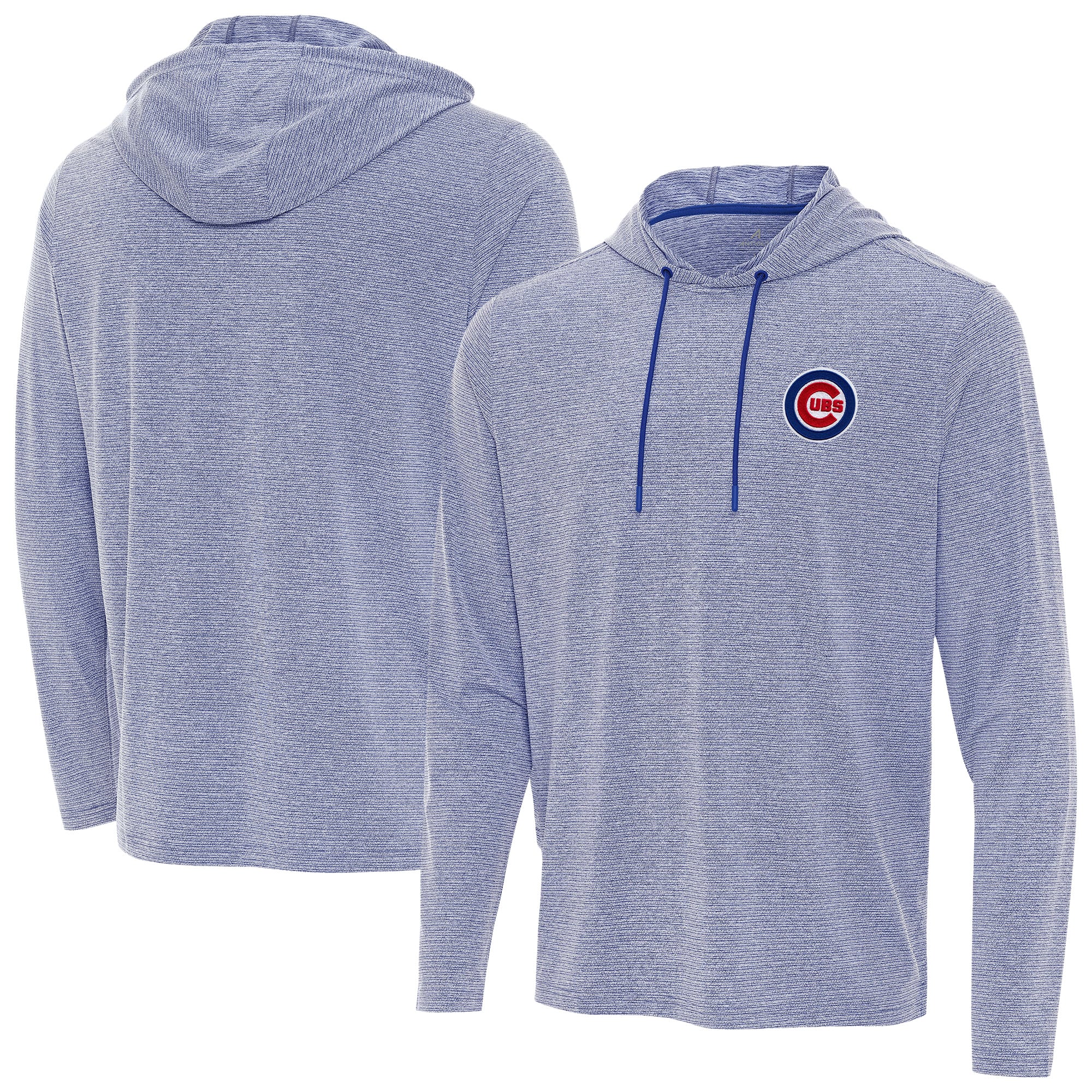 Men's Antigua Heather Royal Chicago Cubs Changeover Hoodie