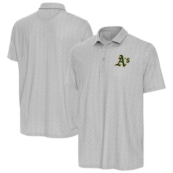 Men's Antigua Gray Athletics Botanic Polo