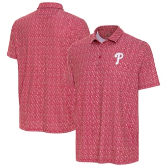 Men's Antigua Red Philadelphia Phillies Botanic Polo