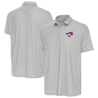 Men's Antigua Gray Toronto Blue Jays Botanic Polo