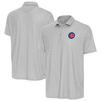 Men's Antigua Gray Chicago Cubs Botanic Polo