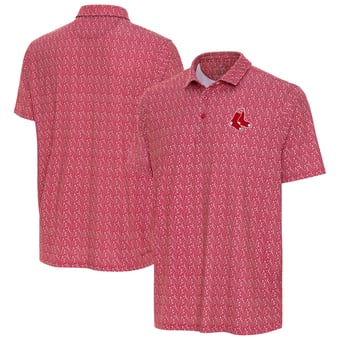 Men's Antigua Red Boston Red Sox Botanic Polo