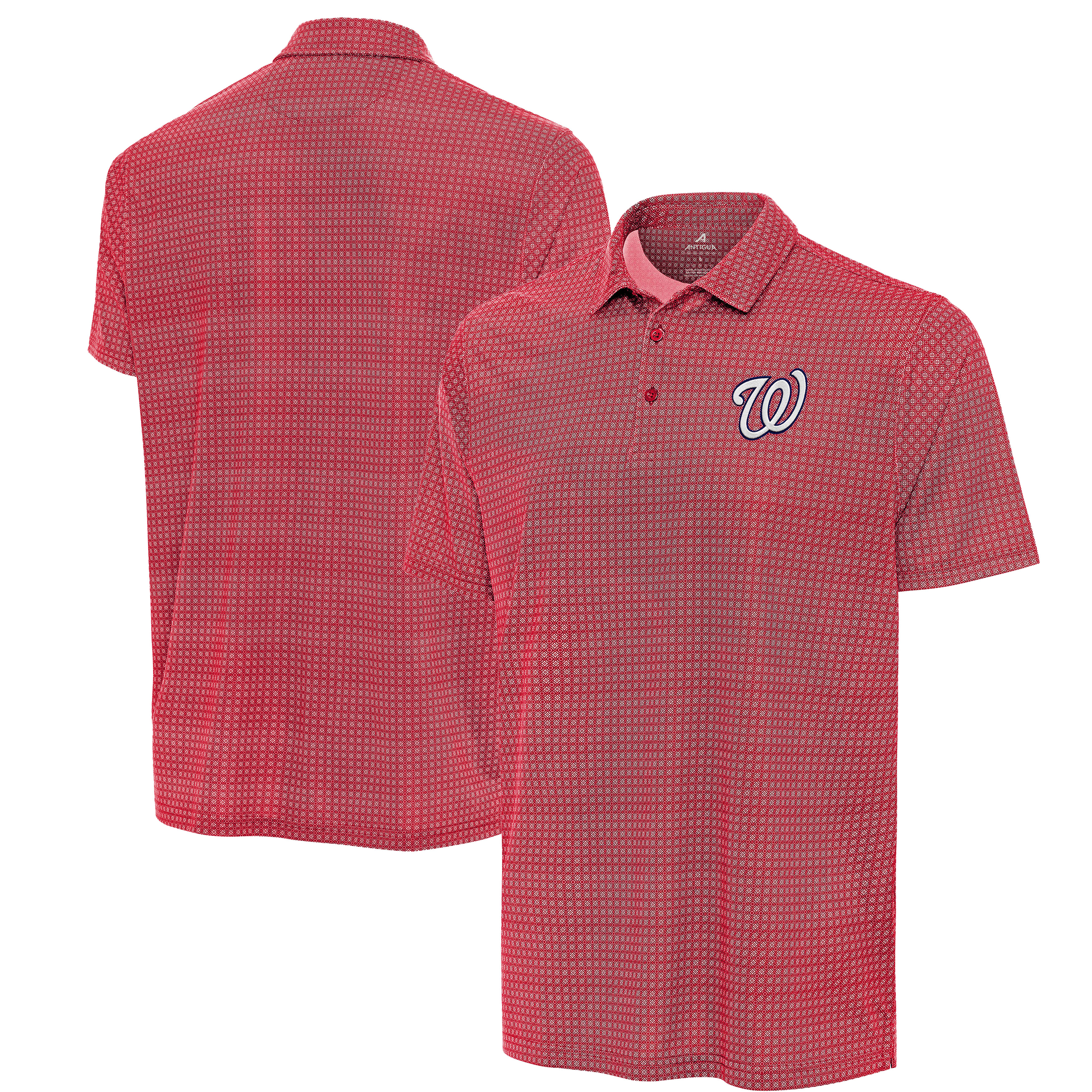 Men's Antigua Red Washington Nationals Mosaic Polo