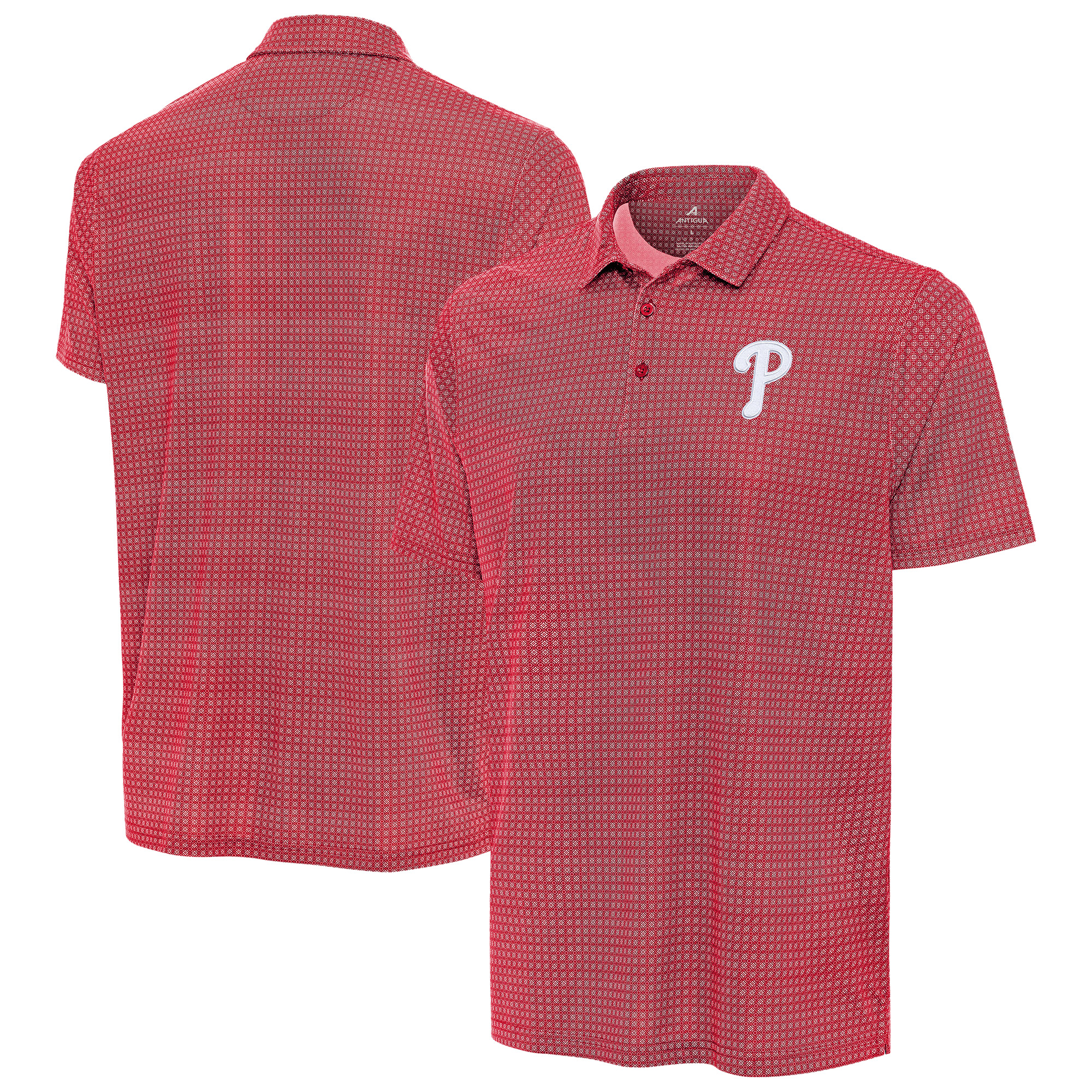 Men's Antigua Red Philadelphia Phillies Mosaic Polo