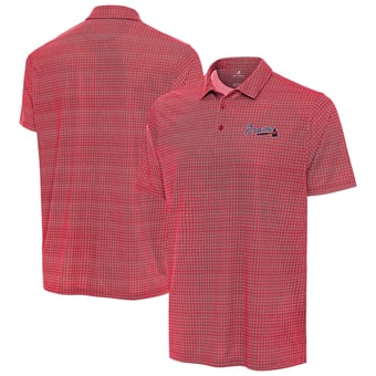 Men's Antigua Red Atlanta Braves Mosaic Polo