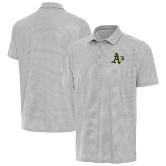 Men's Antigua Heather Gray Athletics Replica Polo