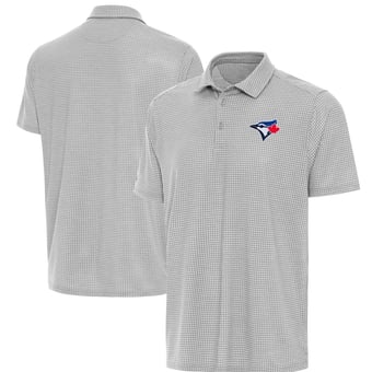 Men's Antigua Heather Gray Toronto Blue Jays Replica Polo