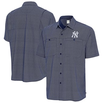 Men's Antigua Navy New York Yankees Mosaic Button-Up Shirt