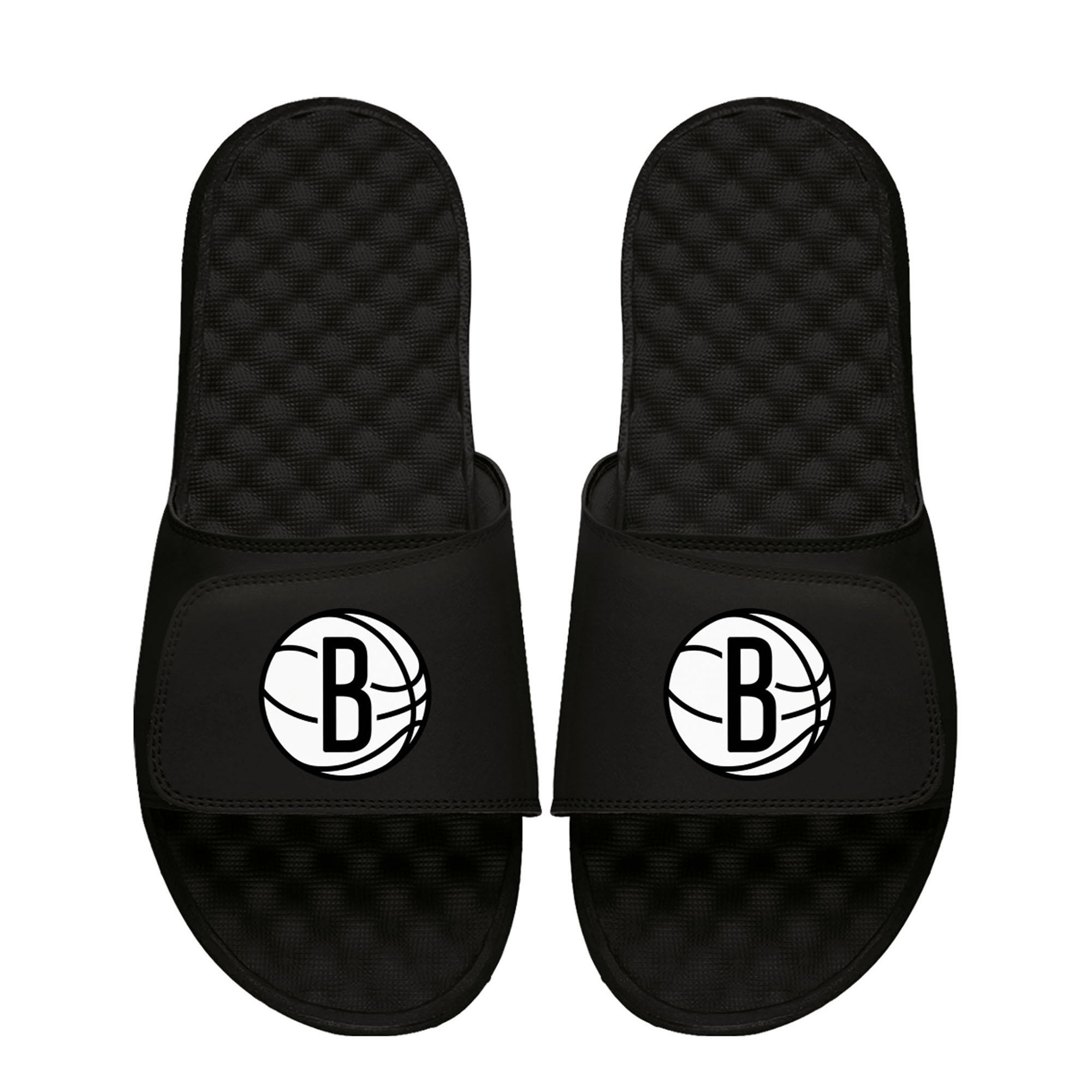 Unisex ISlide Black Brooklyn Nets Primary Logo Slide Sandals