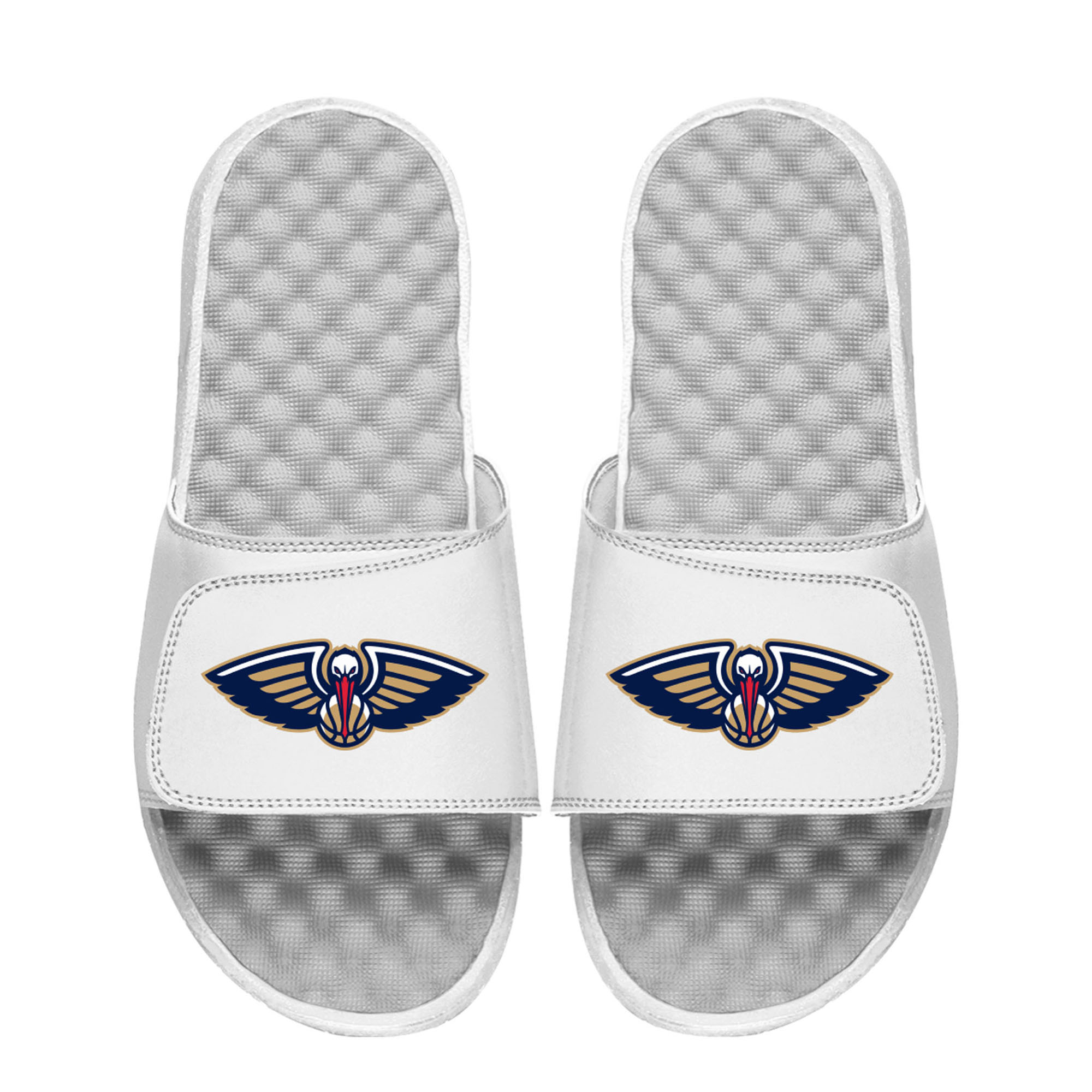 Unisex ISlide White New Orleans Pelicans Primary Logo Slide Sandals