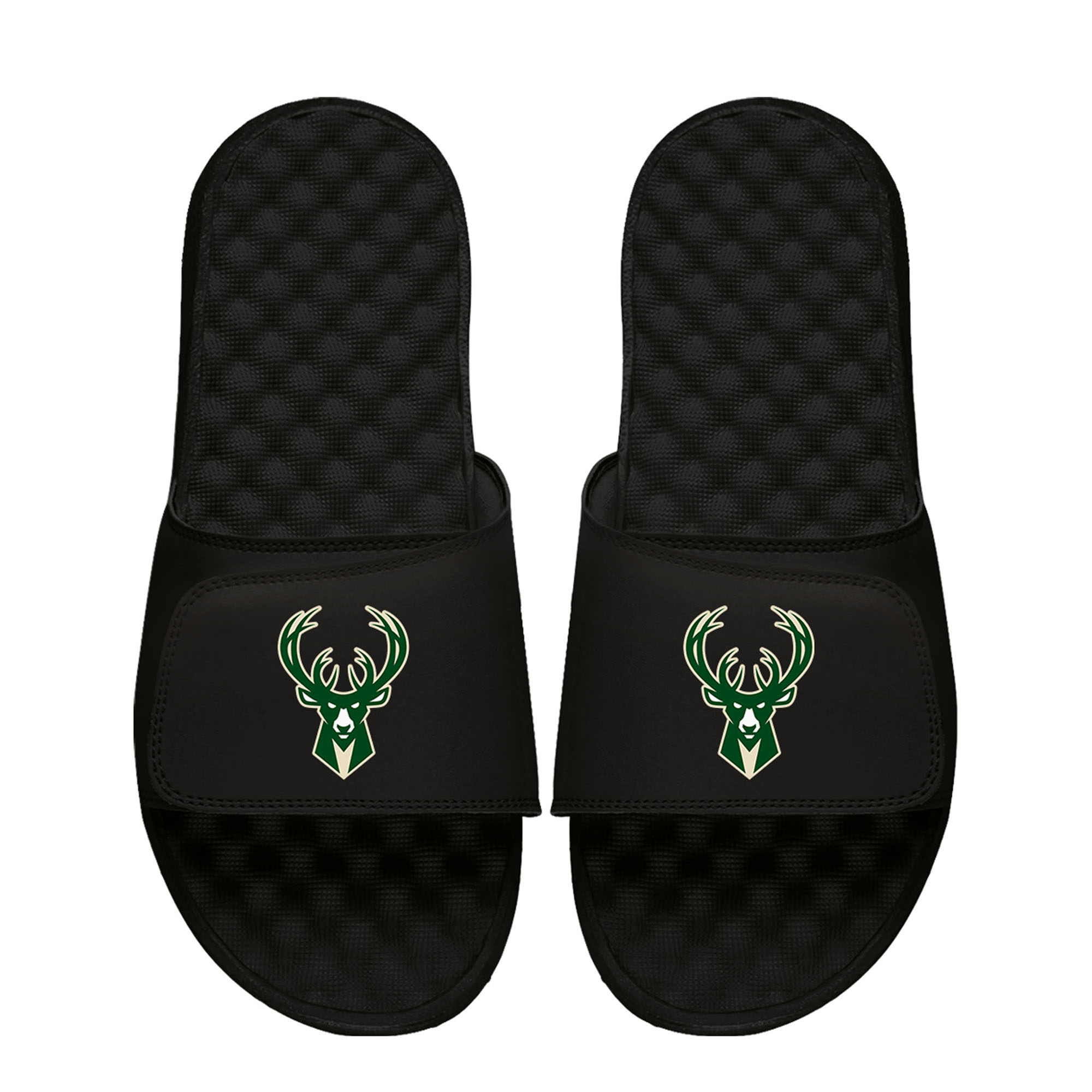 Unisex ISlide Black Milwaukee Bucks Primary Logo Slide Sandals